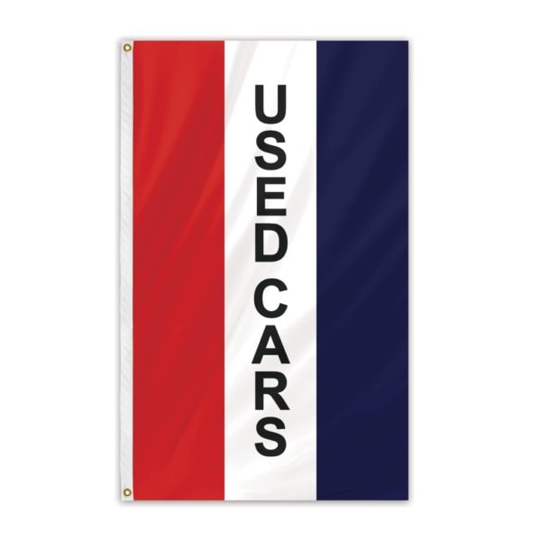 Global Flags Unlimited Used Cars Message Flag 3'x5' Vertical Flag 204610 - main